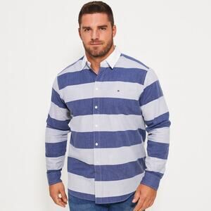 Vineyard Vines Cotton Chunky Striped‎ Button Up Dress Shirt L